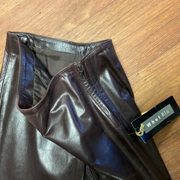 Whet Blu 100% Leather Pants OxBlood Women’s size 4 - Picture 8 of 8